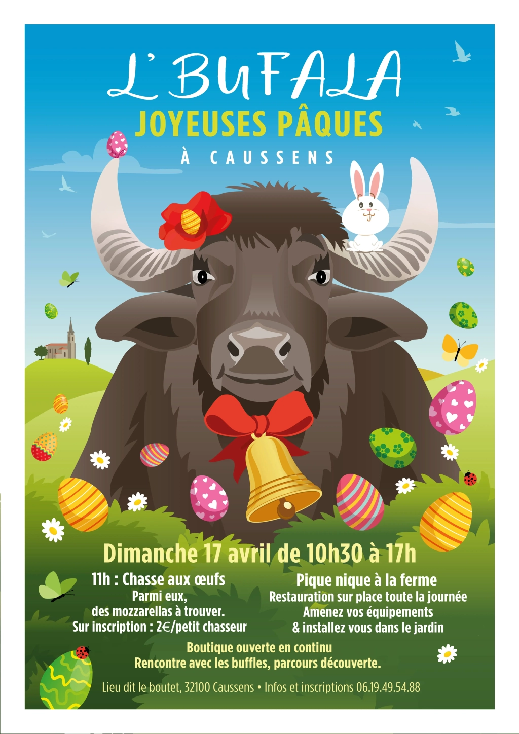 L'Bufala joyeuses Pâques à Caussens